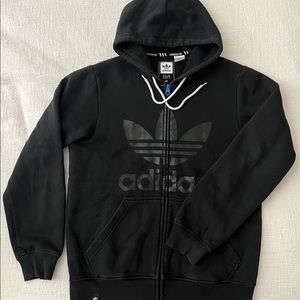 black adidas zip up sweatshirt hoodie